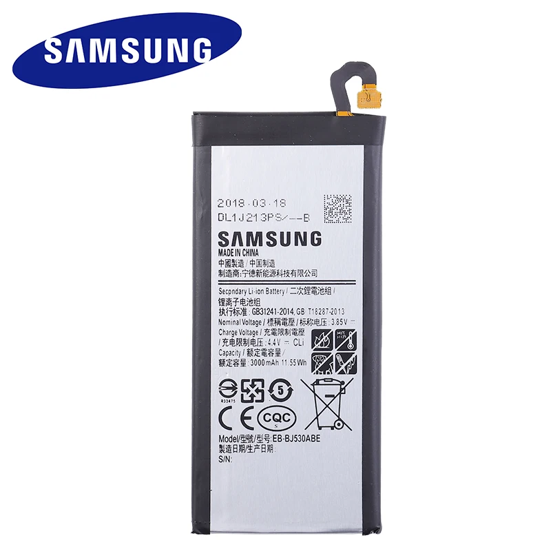 Samsung Original Battery EB-BJ530ABE For Samsung Galaxy J5 2017 /J5 Pro J530 J530F J530G Polymer Lithium Battery 3000mAh
Samsung Original Battery EB-BJ530ABE For Samsung Galaxy J5 2017 /J5 Pro J530 J530F J530G Polymer Lithium Battery 3000mAh