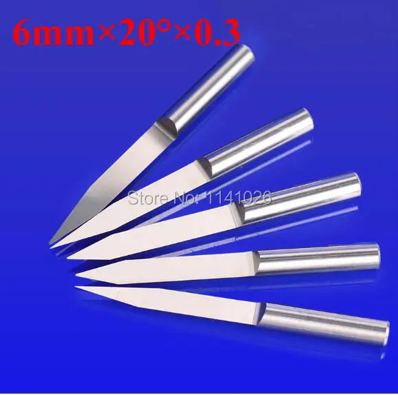 5PCS 6mm Shank,20 Degree,0.3MM Flat Bottom CNC Router Tools,Cutting Bits,Wood Carving Tool,V Shape Engraving Bit,PCB Cutters
5PCS 6mm Shank,20 Degree,0.3MM Flat Bottom CNC Router Tools,Cutting Bits,Wood Carving Tool,V Shape Engraving Bit,PCB Cutters