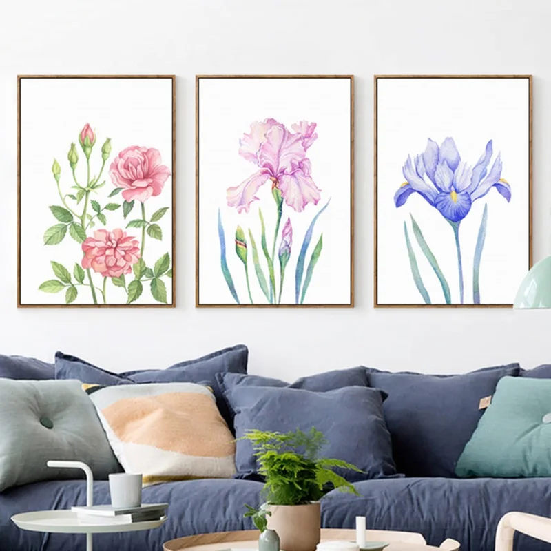 Nordic Modern Watercolor Flowers Canvas Painting Home Art Posters And Prints Wall Pictures for Living Room Bedroom Decoration
Nordic Modern Watercolor Flowers Canvas Painting Home Art Posters And Prints Wall Pictures for Living Room Bedroom Decoration
