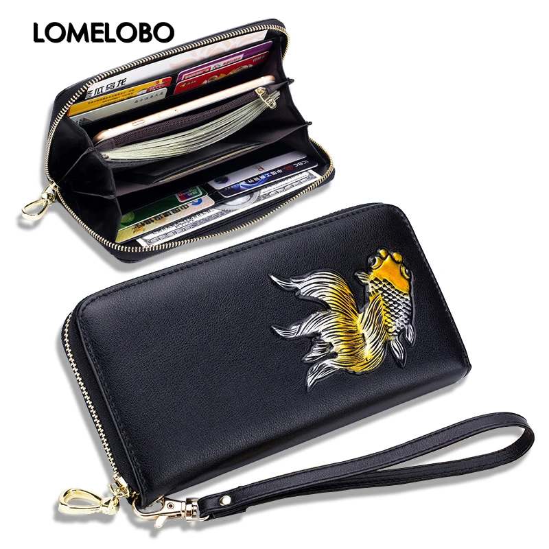 Lomelobo Painted Carp Wallet Split Leather Women Men Animal Prints Cowhide Purse Male Lady Credit Card Holder Personality Wallet
Lomelobo Painted Carp Wallet Split Leather Women Men Animal Prints Cowhide Purse Male Lady Credit Card Holder Personality Wallet