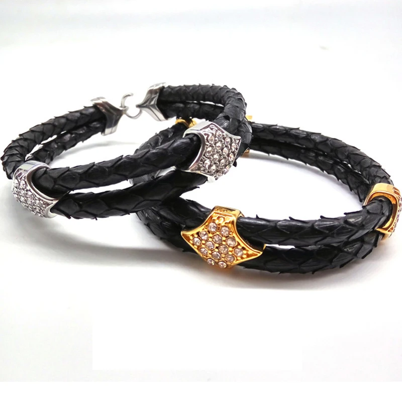 (10pcs)Beichong Mens Blue 5mm Python Leather Bracelets Bangle With Gold Stainless Steel Clasp LeatherJewelry for Gift
(10pcs)Beichong Mens Blue 5mm Python Leather Bracelets Bangle With Gold Stainless Steel Clasp LeatherJewelry for Gift