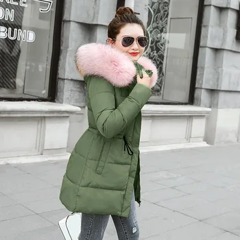 Autumn Winter Warm Outerwear Women Slim Meidum Long Plus Size Padded Jacket And Coats Female Hooded Hats Faux Fur Collar Parkas
Autumn Winter Warm Outerwear Women Slim Meidum Long Plus Size Padded Jacket And Coats Female Hooded Hats Faux Fur Collar Parkas
