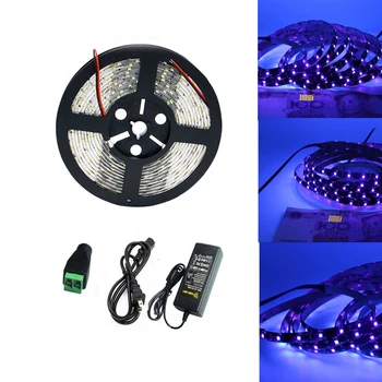 1M 5M UV Ultraviolet 395-405nm led strip black light 5050 3528 SMD LED Diode Tape set + power adapter for DJ Fluorescence party
1M 5M UV Ultraviolet 395-405nm led strip black light 5050 3528 SMD LED Diode Tape set + power adapter for DJ Fluorescence party