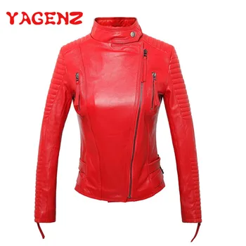 YAGENZ Leather Jacket Women Short Coat Spring Autumn Coat Biker Jacket Female Chaqueta Mujer Long sleeve Zipper Leather Coat 281
YAGENZ Leather Jacket Women Short Coat Spring Autumn Coat Biker Jacket Female Chaqueta Mujer Long sleeve Zipper Leather Coat 281