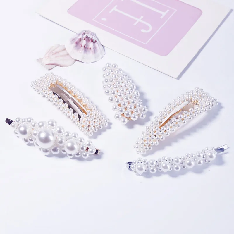 2019 Hot Fashion Super Fairy Homemade Women Pearl Rhinestone Duckbill Clip Net Red Retro Wind Hair Clip Liu Alloy Beauty Parties 
2019 Hot Fashion Super Fairy Homemade Women Pearl Rhinestone Duckbill Clip Net Red Retro Wind Hair Clip Liu Alloy Beauty Parties