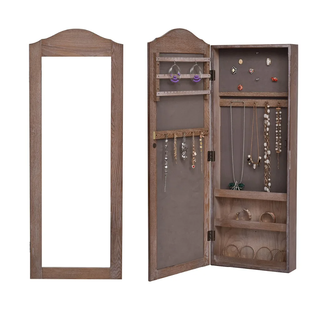 Gabinete joyas Montado en Pared maquillaje almacenamiento armario de joyeria con espejo marron HW56230
Gabinete joyas Montado en Pared maquillaje almacenamiento armario de joyeria con espejo marron HW56230