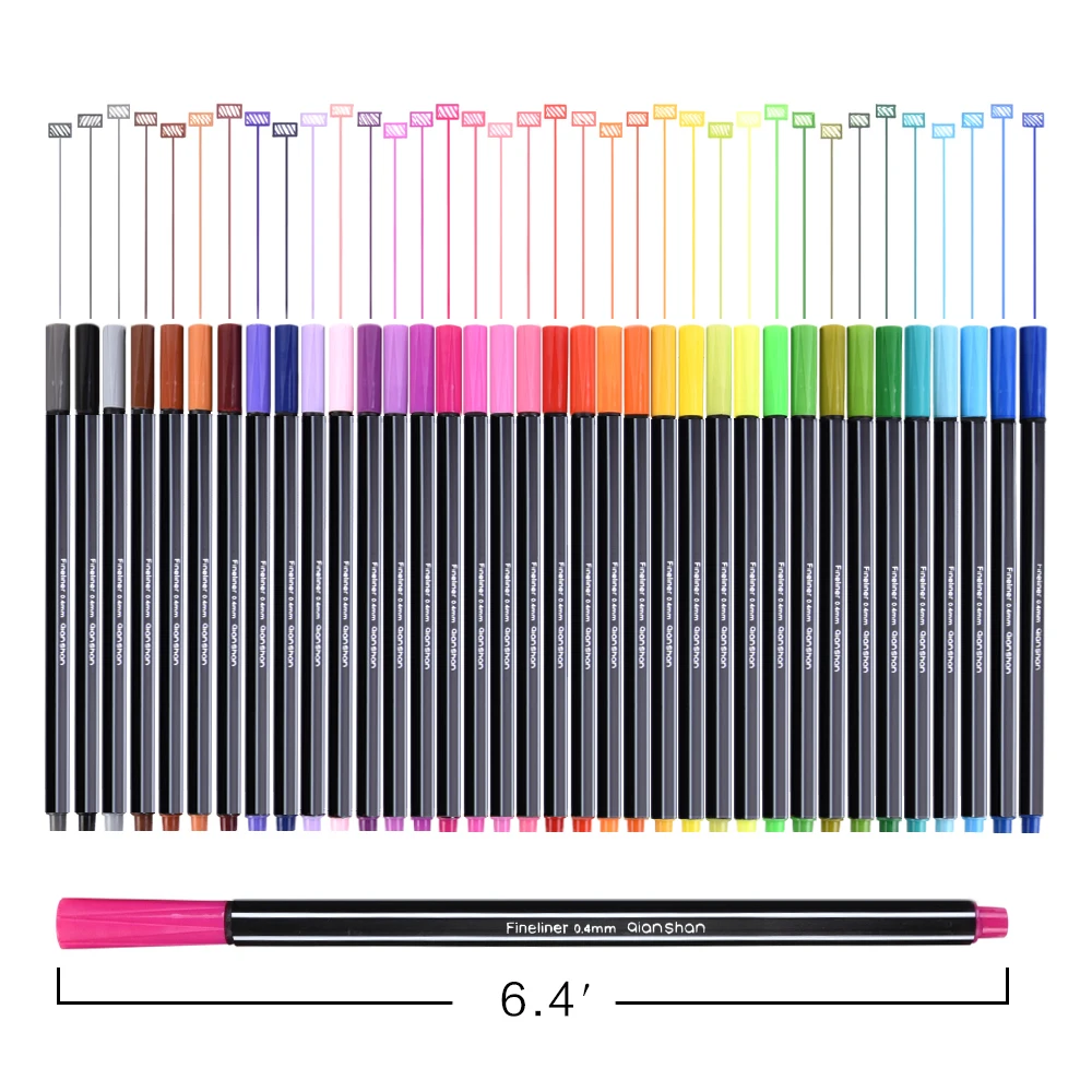 36 цветов набор тонких лайнеров маркеры для набросков Micron цветные 0 4 мм