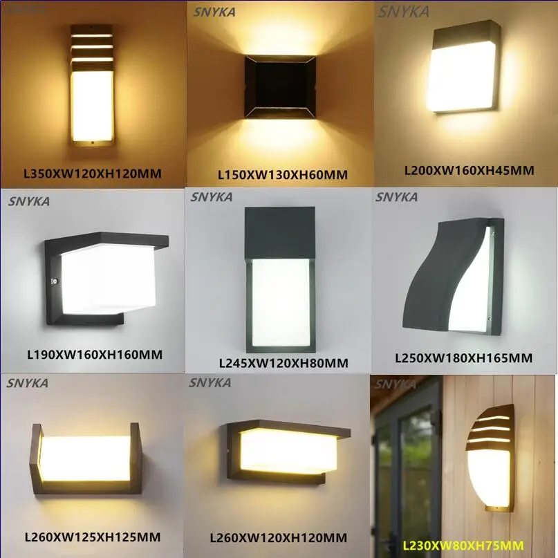 10W 16W 18W 20W LED Wall Light Outdoor Waterproof IP65 Porch Garden Wall Lamp Sconce Balcony Terrace Decoration Lighting Lamp
10W 16W 18W 20W LED Wall Light Outdoor Waterproof IP65 Porch Garden Wall Lamp Sconce Balcony Terrace Decoration Lighting Lamp