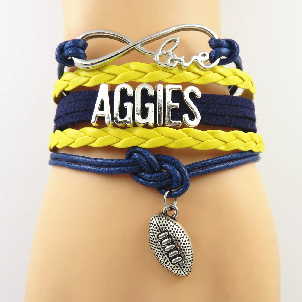 SANDEI fashion jewelry infinity love bracelets football AGGIES UC DAVIS sport fan charm bracelet friendship gift B09228
SANDEI fashion jewelry infinity love bracelets football AGGIES UC DAVIS sport fan charm bracelet friendship gift B09228