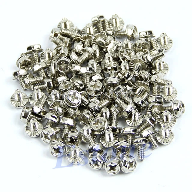 100Pcs Toothed Hex 6/32 Computer PC Case Hard Drive Motherboard Mounting Screws Drop Shipping
100Pcs Toothed Hex 6/32 Computer PC Case Hard Drive Motherboard Mounting Screws Drop Shipping