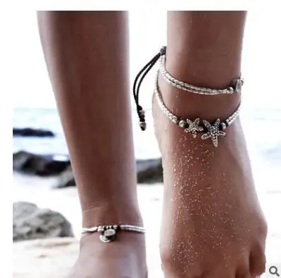 New arrival vintage Bohemian Retro National style Starfish and circle Anklets for foot chain foot accessory
New arrival vintage Bohemian Retro National style Starfish and circle Anklets for foot chain foot accessory