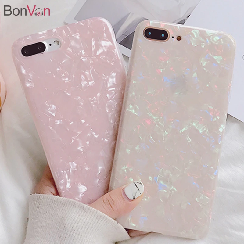 BONVAN For iPhone X 8 7 6 6S Plus Case Dream Shell Transparent Glitter Cases For iPhone 7 8 Plus Soft Silicone Marble Back Cover
BONVAN For iPhone X 8 7 6 6S Plus Case Dream Shell Transparent Glitter Cases For iPhone 7 8 Plus Soft Silicone Marble Back Cover