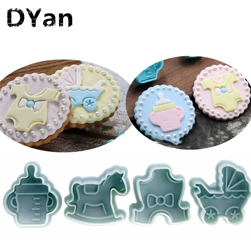 Free Shipping 3D Cookie Mold 4Pcs/sets Clothes Bottle Baby Carriage Horse Stereo Spring Turn Sugar Cookies Mold A298
Free Shipping 3D Cookie Mold 4Pcs/sets Clothes Bottle Baby Carriage Horse Stereo Spring Turn Sugar Cookies Mold A298