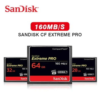 

SanDisk Memory Card CF Extreme Pro 16GB 32GB 64GB 128GB 256GB CompactFlash 1067X 160MB/s For Rich 4K and Full HD Video SDCFXPS