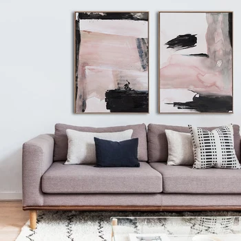 Buzart abstract pattern painting in pink and black wall art canvas prints for home decor No Frame
Buzart abstract pattern painting in pink and black wall art canvas prints for home decor No Frame