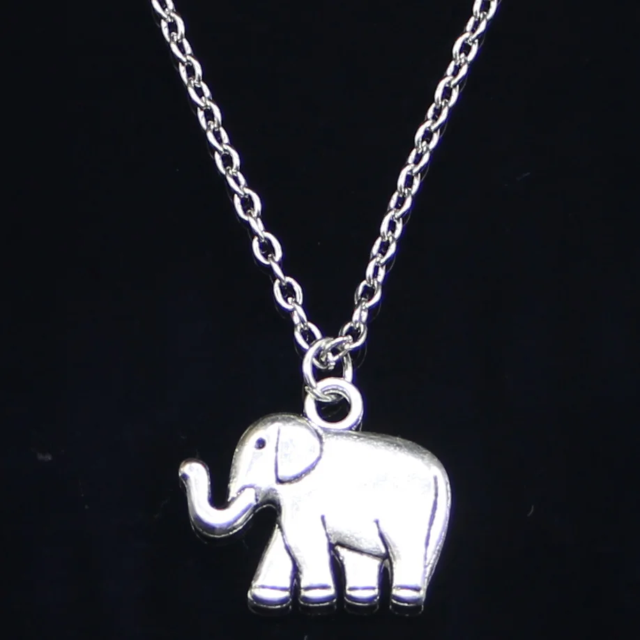 20pcs New Fashion Necklace 21x18x5mm two sided elephant Pendants Short Long Women Men Colar Gift Jewelry Choker | Украшения и