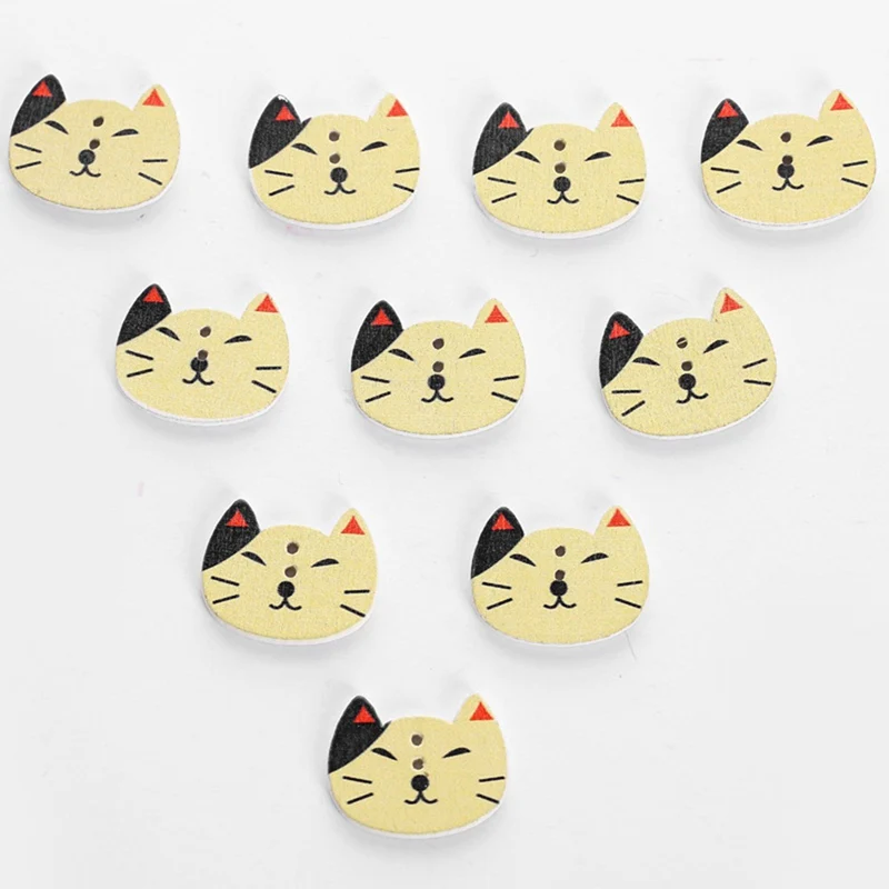 10pcs/set Sewing Clothes Accessories DIY Craft Decoration 2 Holes Button Wooden Buttons Handmade Love Cartoon Cat
10pcs/set Sewing Clothes Accessories DIY Craft Decoration 2 Holes Button Wooden Buttons Handmade Love Cartoon Cat