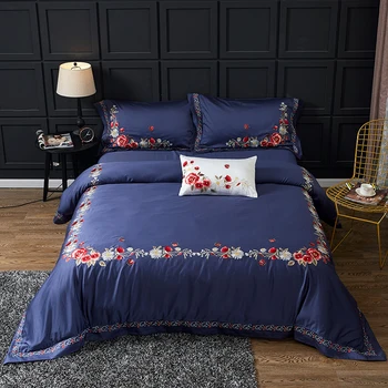 2018 New Euro Style Egyptian cotton Bedding Set Embroidery Comforter Cover Flat Sheet Set Pillowcases Queen King
2018 New Euro Style Egyptian cotton Bedding Set Embroidery Comforter Cover Flat Sheet Set Pillowcases Queen King