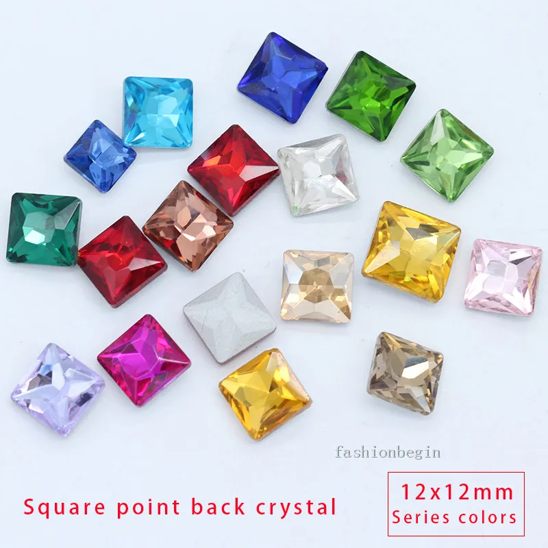 20p 12mm square color faceted glass fancy stone foiled pointback crystal rhinestones phone Decor ornament hairpin sandals drill
20p 12mm square color faceted glass fancy stone foiled pointback crystal rhinestones phone Decor ornament hairpin sandals drill