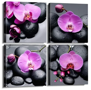 sunfrower Butterfly Orchid Canvas Prints Wall Art Decor 4 Piece Zen SPA Paintings Picture Purple Flower Drop Shipping
sunfrower Butterfly Orchid Canvas Prints Wall Art Decor 4 Piece Zen SPA Paintings Picture Purple Flower Drop Shipping
