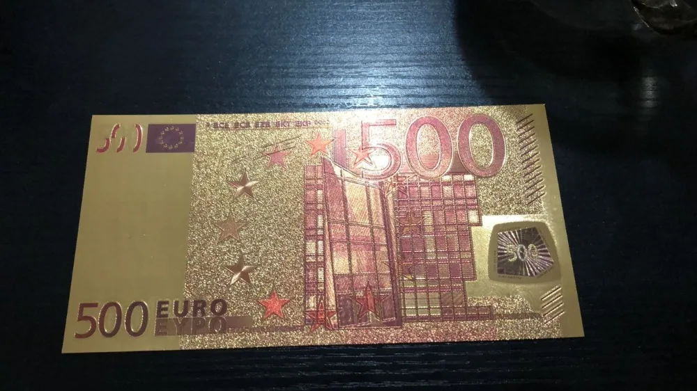1pc Euro 500 Gold Banknote Money Paper European Colorful Bill Banknote Home Detector Christmas gift Gold Banknotes
1pc Euro 500 Gold Banknote Money Paper European Colorful Bill Banknote Home Detector Christmas gift Gold Banknotes