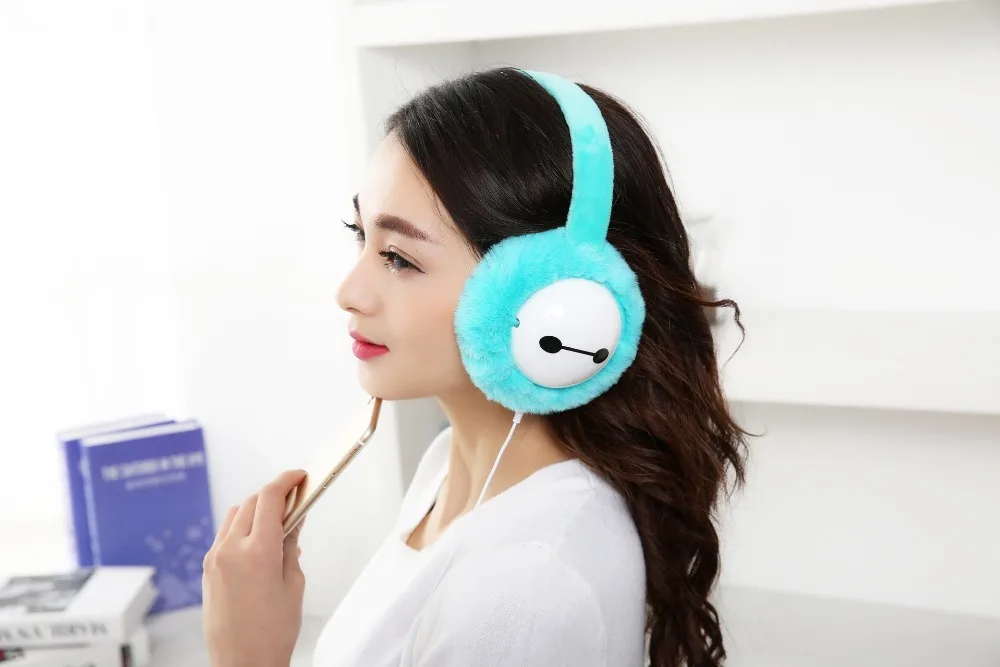 Plush font b headphones b font winter ear warmer earmuffs music Cartoon earmuffs font b Headphone