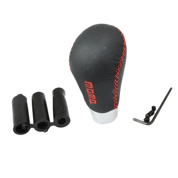 Universal Manual Leather gear shift knob/ Red Stitched Cover Auto gear head modified shift knob black
Universal Manual Leather gear shift knob/ Red Stitched Cover Auto gear head modified shift knob black