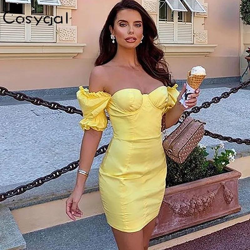 COSYGAL Boat Neck Short Sleeve Bodycon Mini Dress Sexy Yellow Party Dresses Nightclub Short Sexy Dresses Women Vestidos 2019
COSYGAL Boat Neck Short Sleeve Bodycon Mini Dress Sexy Yellow Party Dresses Nightclub Short Sexy Dresses Women Vestidos 2019