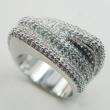 Micropave White Crystal Zircon 925 Sterling Silver Ring Size 6 7 8 9 10 11 A04
Micropave White Crystal Zircon 925 Sterling Silver Ring Size 6 7 8 9 10 11 A04