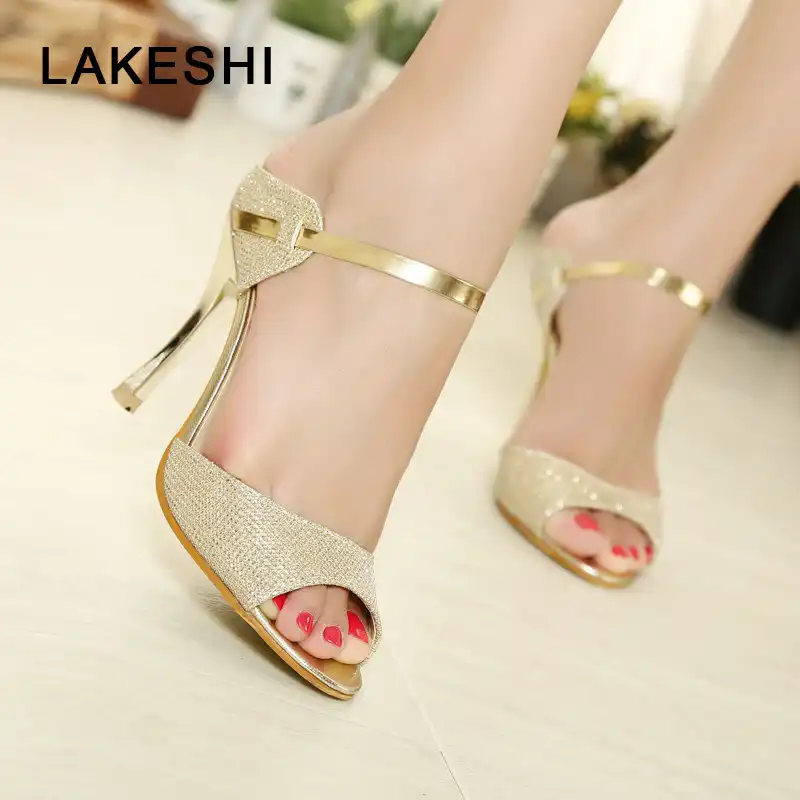 LAKESHI Summer Women Pumps Small Heels 