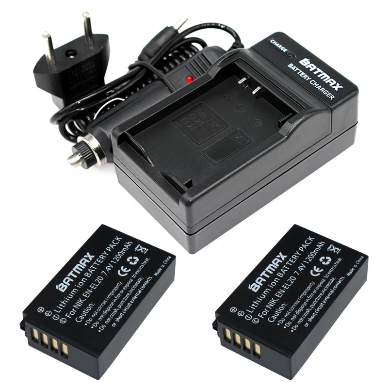 2Pcs 1200mAh EN-EL20 EN EL20 ENEL20 Rechargeable Li-Ion Battery + Charger for Nikon 1 J1 J2 J3 S1 Camera Drop shipping z1
2Pcs 1200mAh EN-EL20 EN EL20 ENEL20 Rechargeable Li-Ion Battery + Charger for Nikon 1 J1 J2 J3 S1 Camera Drop shipping z1