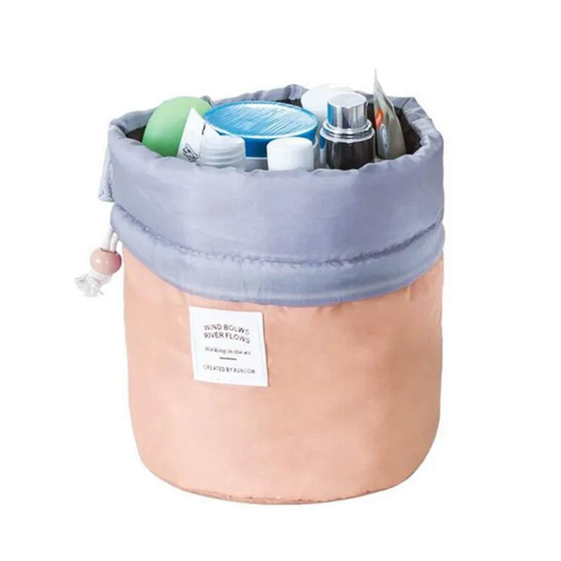 Women Cylinder Shaped Travel Cosmetic Bag Pull Rope Organizer Case Makeup Make Up Wash Pouch Toiletry Bags
Women Cylinder Shaped Travel Cosmetic Bag Pull Rope Organizer Case Makeup Make Up Wash Pouch Toiletry Bags