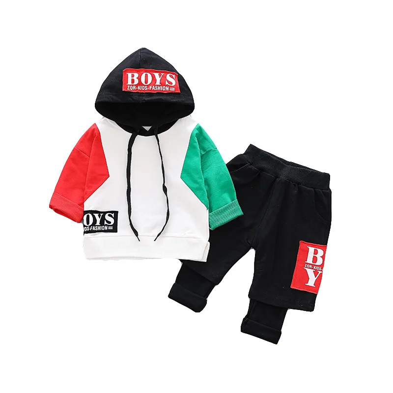 2019 Toddler boys clothes children outfits 1 2 3 year old baby cotton hooded patchwork sweatershirt fake two pants kid clothes
2019 Toddler boys clothes children outfits 1 2 3 year old baby cotton hooded patchwork sweatershirt fake two pants kid clothes