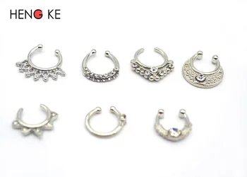 Crystal Rhinestone Nose Ring Earring Fake Septum Piercing Clicker Faux Clip On Non Body Jewelry Hoop Copper
Crystal Rhinestone Nose Ring Earring Fake Septum Piercing Clicker Faux Clip On Non Body Jewelry Hoop Copper