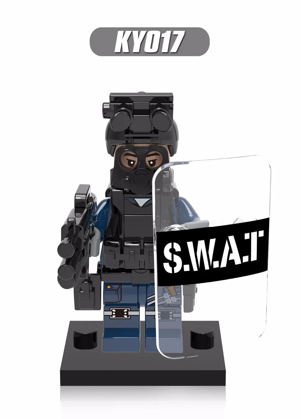 10pcs KY017 Military Modern SWAT Figures Police with Shield Weapon Bricks building blocks set Model Toys for Children
10pcs KY017 Military Modern SWAT Figures Police with Shield Weapon Bricks building blocks set Model Toys for Children