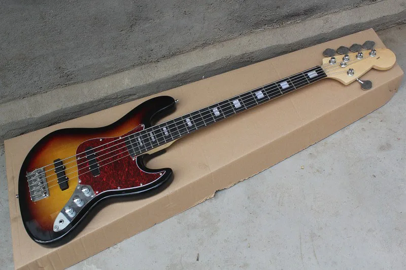 Бесплатная доставка наивысшего качества Заводская Новый F Sunburst бас-гитара 5