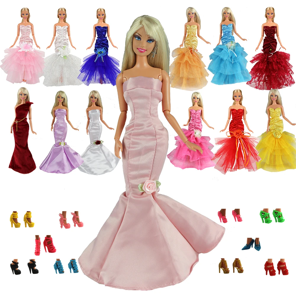 Fashion 2019 Newest 13 Items/Set=3X Wedding Dress Long Tail Skirt Fish Tail Outfit Random Pick +10 X Shoes For Barbie Noble Doll
Fashion 2019 Newest 13 Items/Set=3X Wedding Dress Long Tail Skirt Fish Tail Outfit Random Pick +10 X Shoes For Barbie Noble Doll