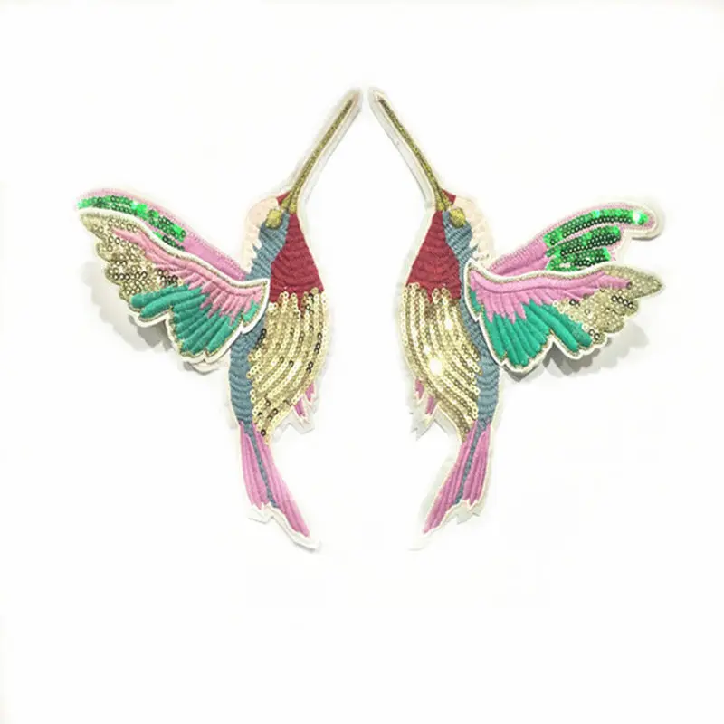2PCS Sewing Embroidery Patches Sequins Hummingbird Birds Embroidered Patch Badges For Bag Jeans Hat T Shirt DIY Appliques Craft
2PCS Sewing Embroidery Patches Sequins Hummingbird Birds Embroidered Patch Badges For Bag Jeans Hat T Shirt DIY Appliques Craft