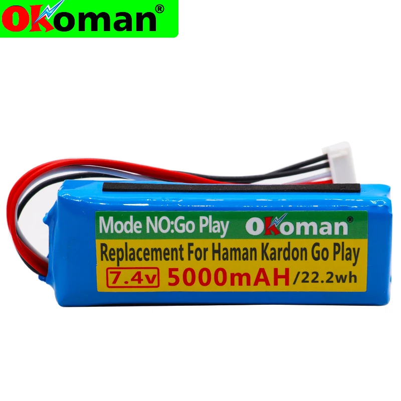 Battery for Harman Kardon Go Play Player Bateria Li-Polymer Polymer Rechargeable Accumulator Pack Replacement New 7.4V 5000mAh
Battery for Harman Kardon Go Play Player Bateria Li-Polymer Polymer Rechargeable Accumulator Pack Replacement New 7.4V 5000mAh