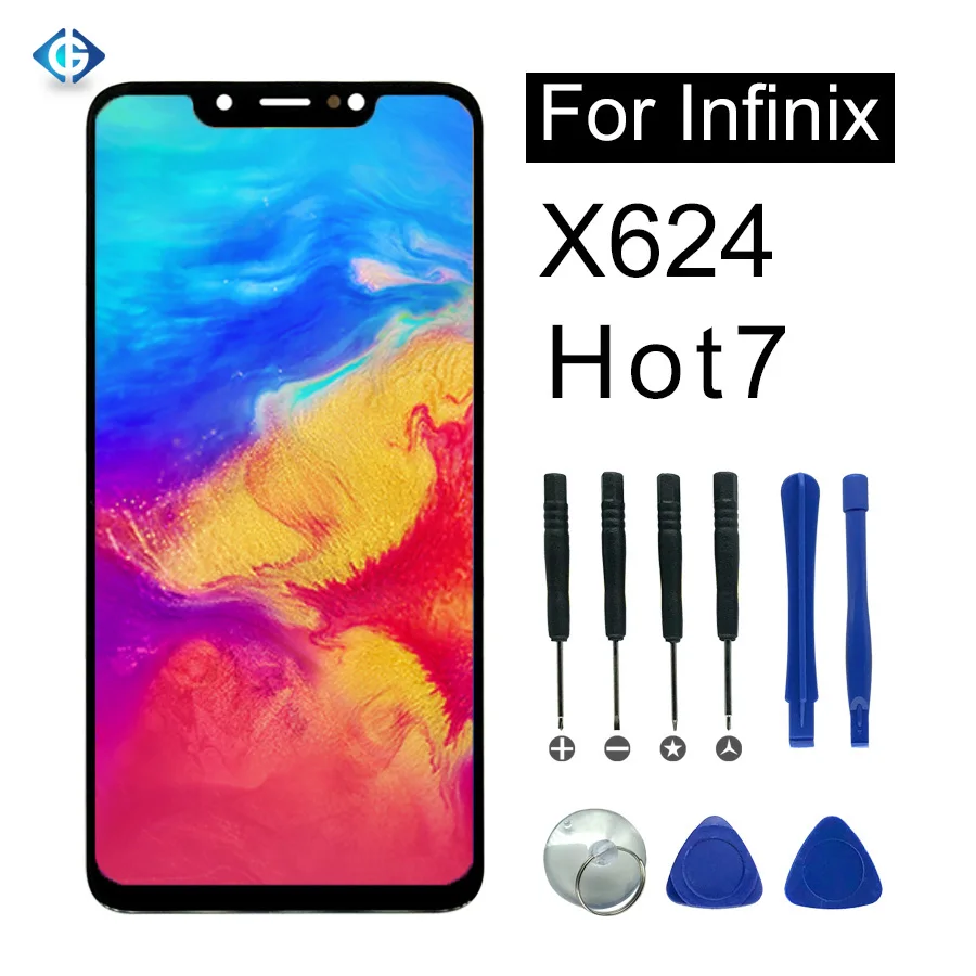 6.2'' Full LCD for Infinix Hot 7 X624 LCD Display Touch Screen Digitizer Assembly for Infinix Hot 7 X624 Screen Repair Parts
6.2'' Full LCD for Infinix Hot 7 X624 LCD Display Touch Screen Digitizer Assembly for Infinix Hot 7 X624 Screen Repair Parts