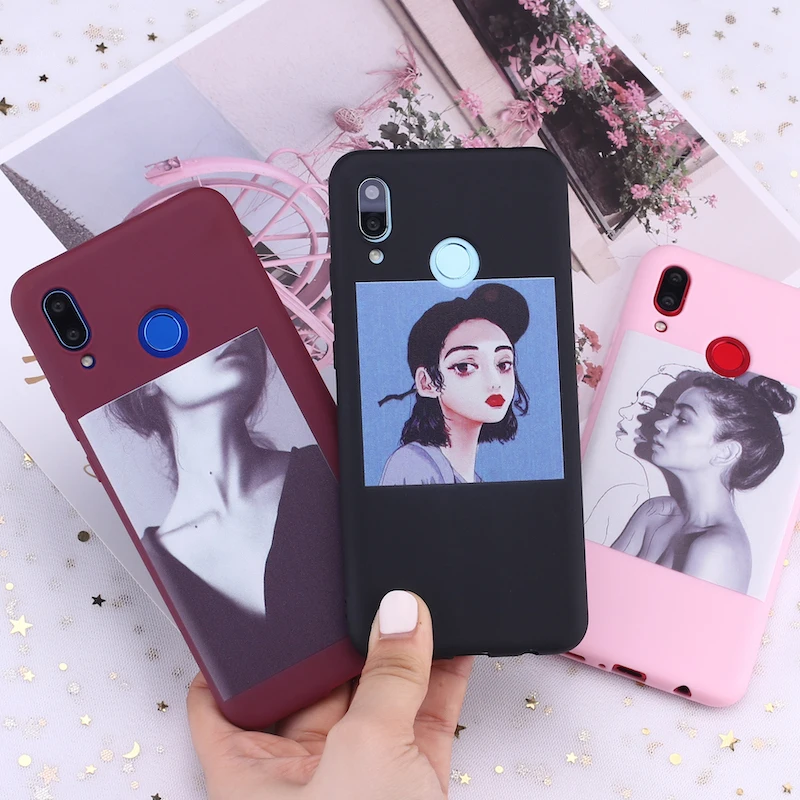 Силиконовый чехол для Xiaomi Mi Redmi Note 5 6 7 8 9 10 lite Pro Plus Girl Harajuku|Бамперы| |