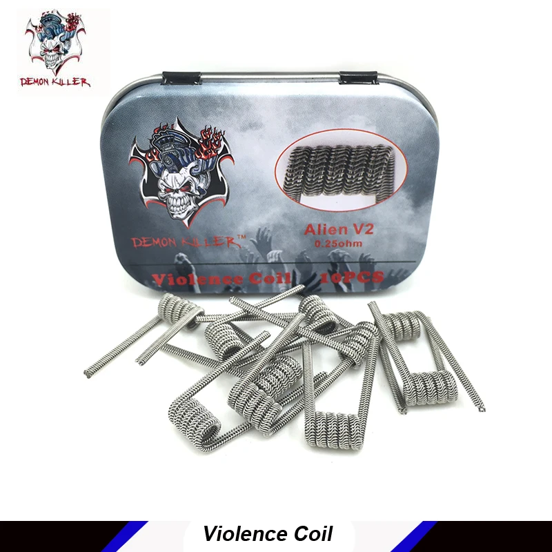 Original Demon Killer Violence Coil Staple Staggered Fused Clapton Alien V2 Tsuka Clapception prebuilt heating wire coils 10pcs
Original Demon Killer Violence Coil Staple Staggered Fused Clapton Alien V2 Tsuka Clapception prebuilt heating wire coils 10pcs