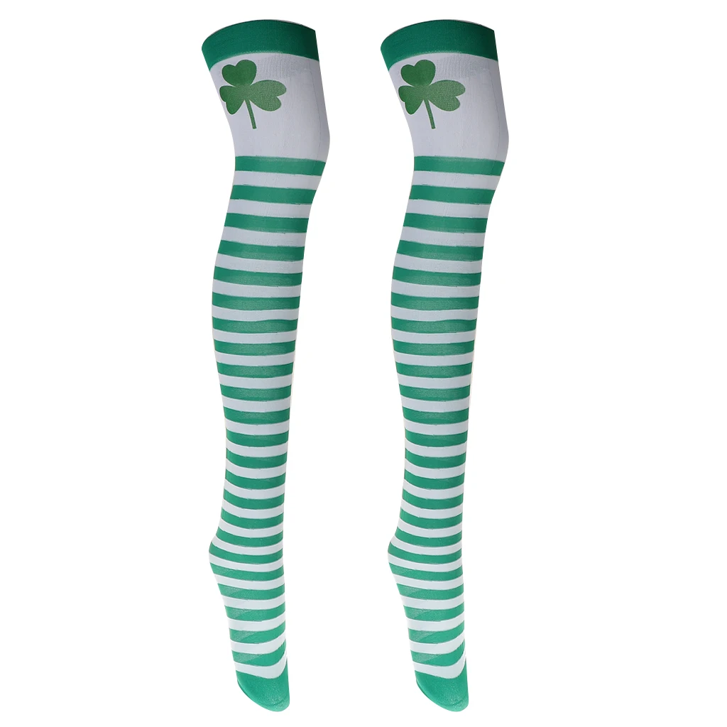 Irish Style Striped Long Socks stockings Irish St Patrick Party Costume