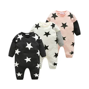 Five-pointed Star Print Baby Romper Long Sleeve O-neck 100% Cotton Soft Baby Boy Girl Costume Black White Pink 6-24M Onesie 2019
Five-pointed Star Print Baby Romper Long Sleeve O-neck 100% Cotton Soft Baby Boy Girl Costume Black White Pink 6-24M Onesie 2019