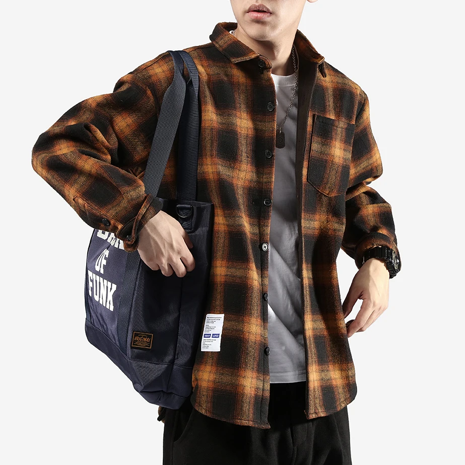 Winter japanese style grid shirts harajuku coat kpop fashion men loose long sleeve blouse hip hop shirt boy modis casual male
Winter japanese style grid shirts harajuku coat kpop fashion men loose long sleeve blouse hip hop shirt boy modis casual male