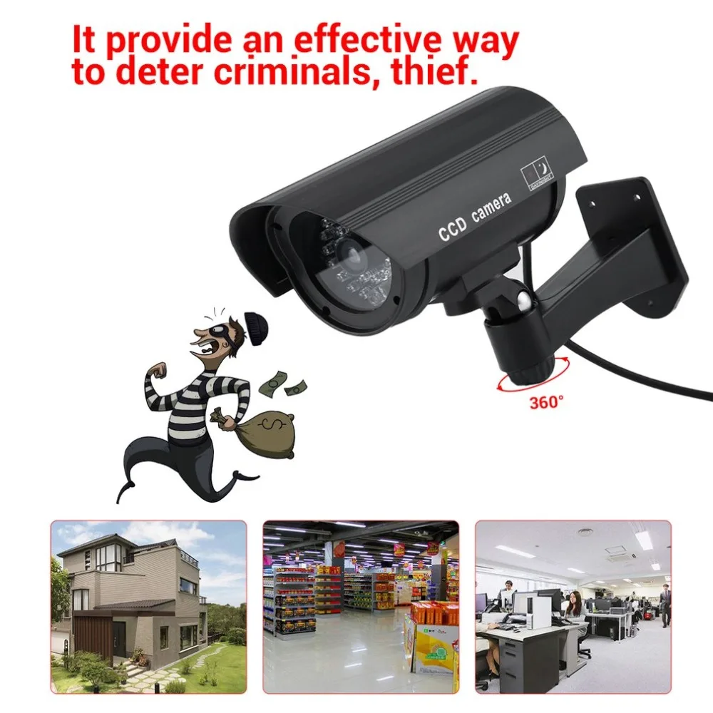 Waterproof Outdoor Indoor Home Security Guard Dummy CCD Camera Simulation Surveillance Camera Built In LED Flashing Light
Waterproof Outdoor Indoor Home Security Guard Dummy CCD Camera Simulation Surveillance Camera Built In LED Flashing Light