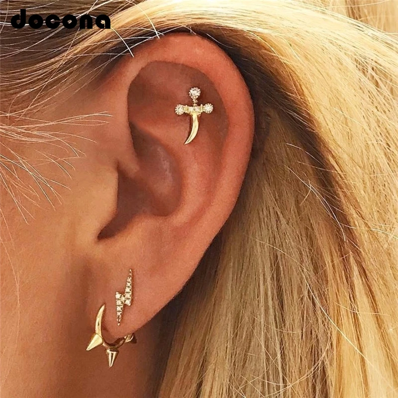 Docona 2pc Boho Cross Alloy Lightning Piercing Earrings for Women Stud Earrings Ear Pendientes Brincos Fashion Jewelry 3414
Docona 2pc Boho Cross Alloy Lightning Piercing Earrings for Women Stud Earrings Ear Pendientes Brincos Fashion Jewelry 3414