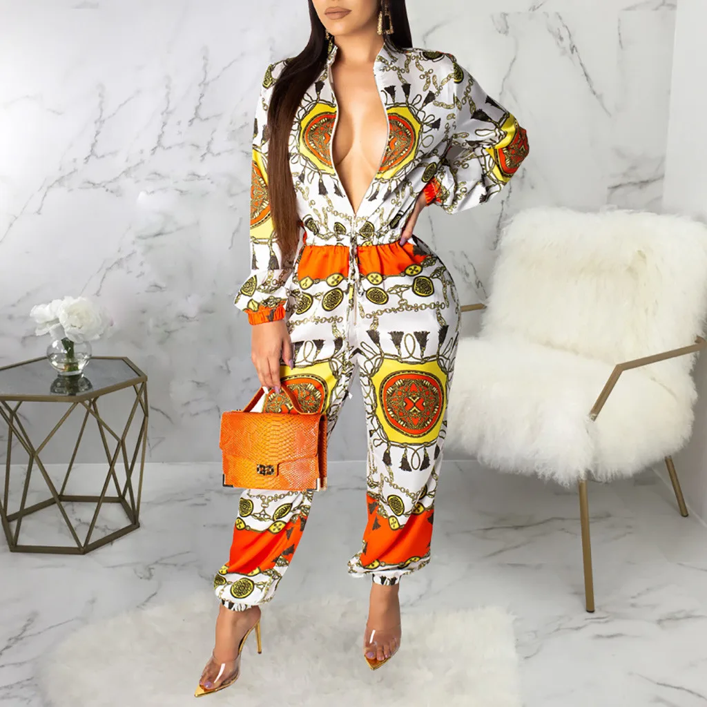 Sexy Playsuit Women Long Sleevele Rompers Casual Loose Jumpsuit Ladies V-Neck Waist Leaf Print Long Jumpsuit YJJ2
Sexy Playsuit Women Long Sleevele Rompers Casual Loose Jumpsuit Ladies V-Neck Waist Leaf Print Long Jumpsuit YJJ2