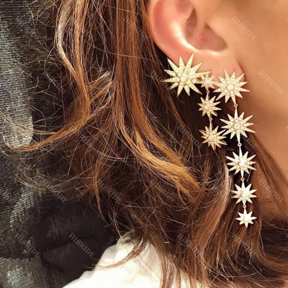 HIBRIDE New Design Gold Color AAA Cubic Zircon Stud Earrings for Women Bridal Accessories Boucle D'oreille Jewelry E-538
HIBRIDE New Design Gold Color AAA Cubic Zircon Stud Earrings for Women Bridal Accessories Boucle D'oreille Jewelry E-538