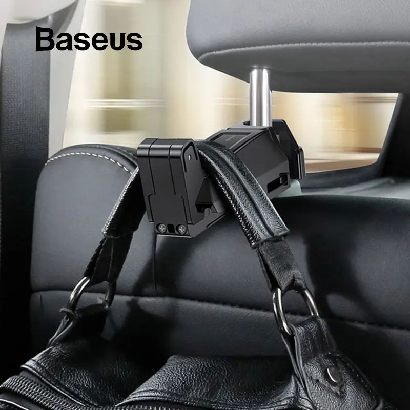 

Baseus Car Backseat Phone Holder Hook Auto Fastener Clip Cellphone Holder Seat Back Bag Hanger Clip In Car For iPhone XR Xiaomi